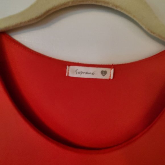 Women's Soprano Coral Cocktail Dress-High/Low, SILKY soft! Layered - Picture 2 of 14